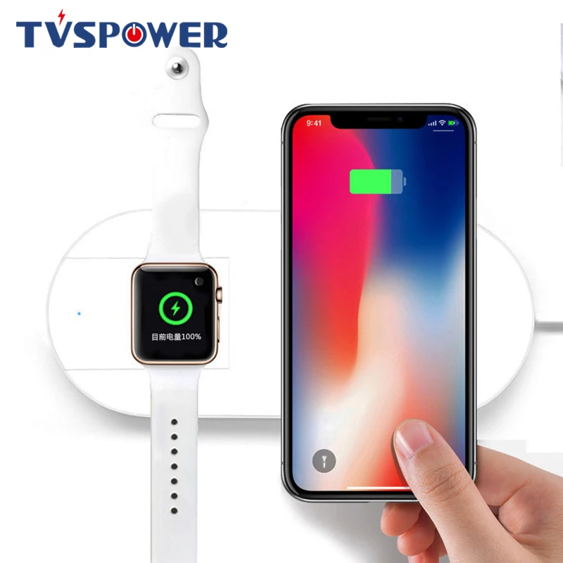 10 Вт Qi Беспроводное зарядное устройство для i watch 4 3 QI Быстрая зарядка IPhone 8 X XS Max XR