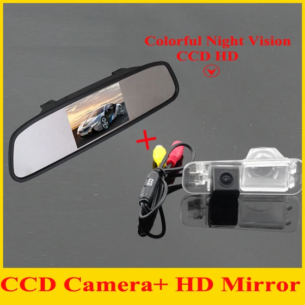 

Parking System High Resolution Auto 4.3 Color Car Rear View Reverse Mirror Monitor + Ccd Camera for K2 Rio Sedan Parking Assist