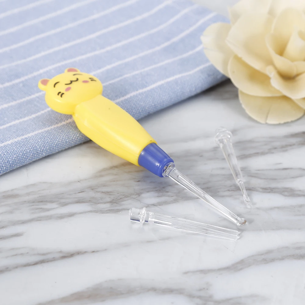 2 Pcs Cute Cartoon EarPick Ear Wax Remove LED Flashlight Pick Cleaner Tool Curette Spoon New Care Light Child | Красота и здоровье