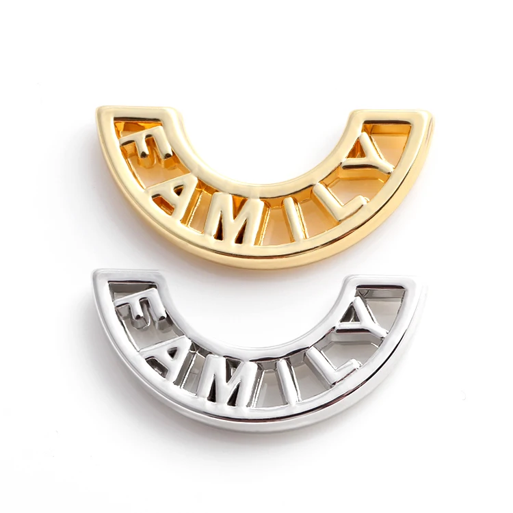 Новые товары 20 шт./лот сплав 2 цвета квадратный полый семья слова пластины амулеты