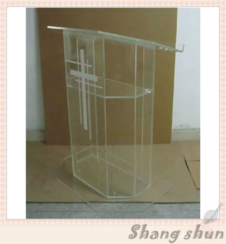 Плексиглас дешевая кафедра акриловый лектор/Подиум Трибуна/Pulpit Dais прозрачный