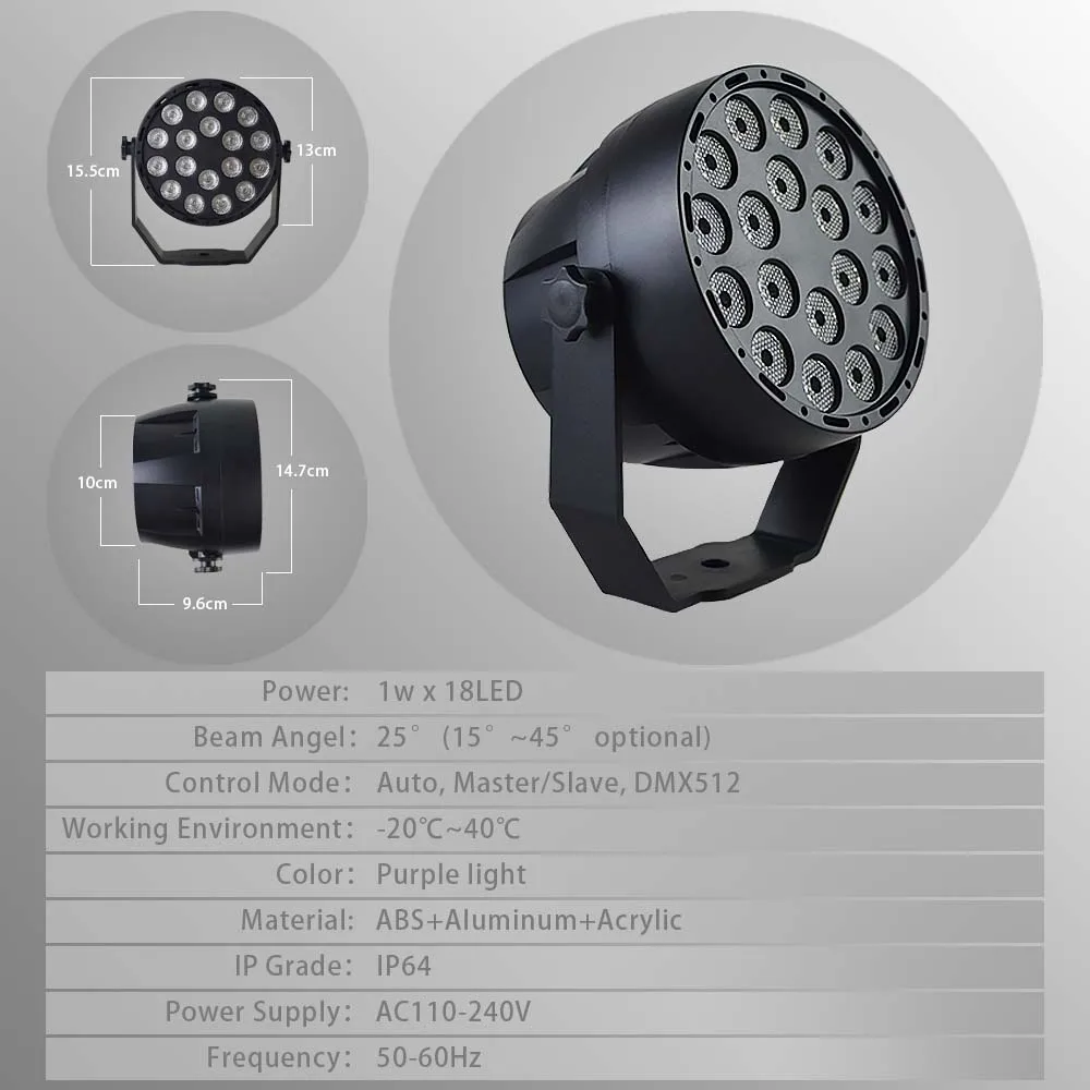 Atotalof 18 LED Par сценический свет ультрафиолетовые эффекты DMX512 Дискотека DJ Прожектор