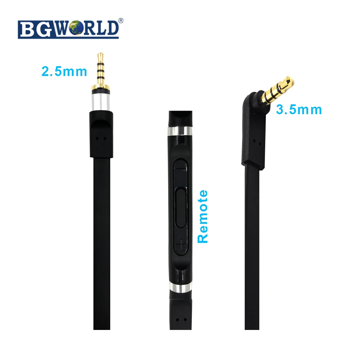 Выдвижной аудиокабель BGWORLD с дистанционным управлением для наушников Sennheiser Urbanite
