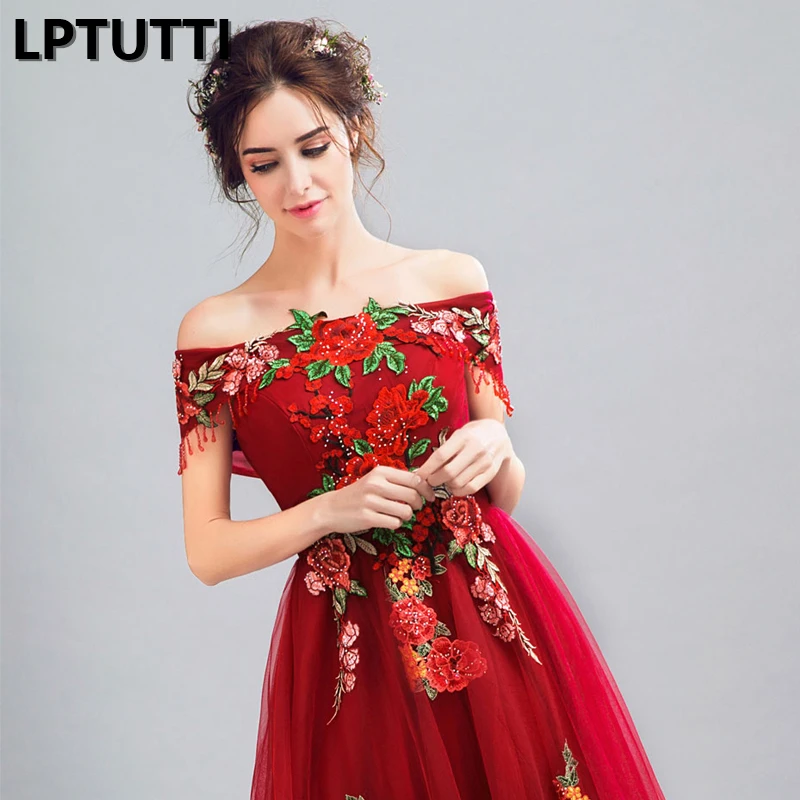 Женское длинное вечернее платье с вышивкой и кристаллами | Свадьбы торжества