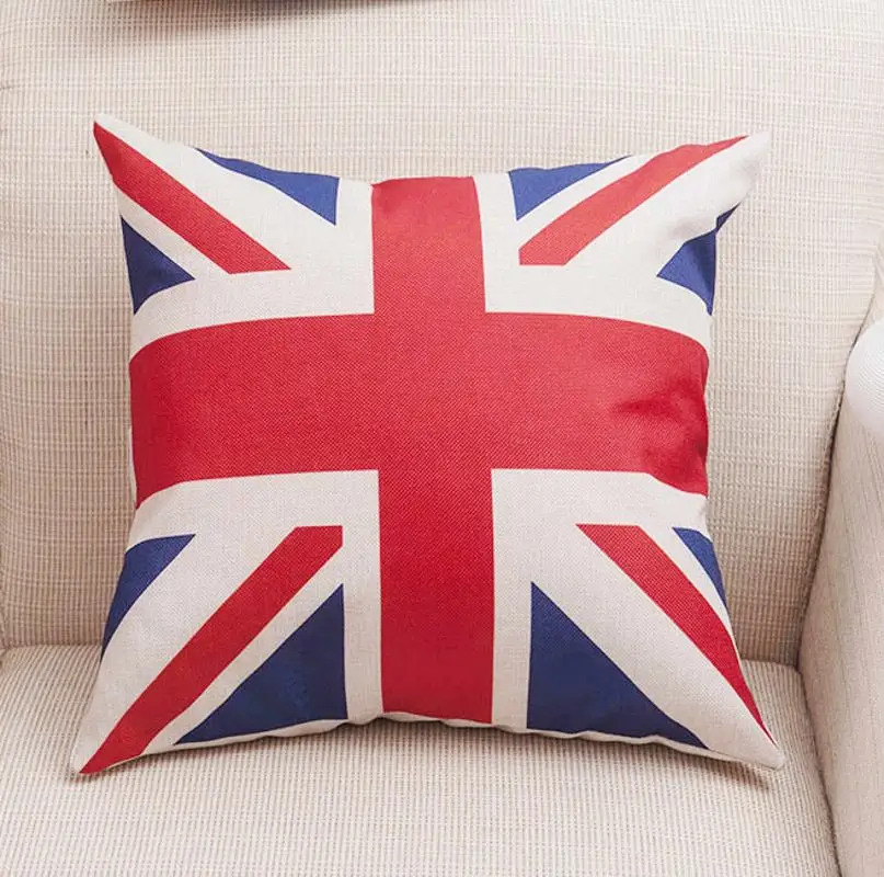 Винтажный 4 модели с рисунком национального флага диван наволочка чехол для