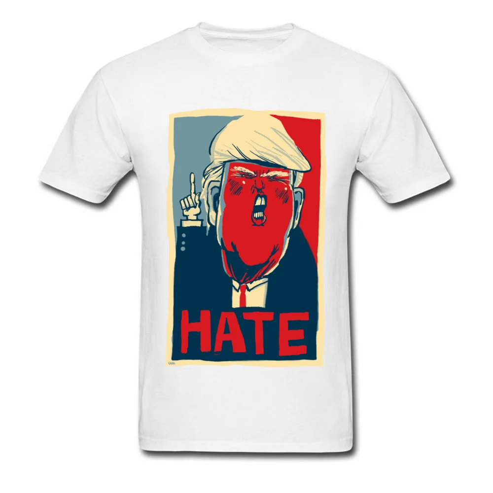 Дизайнерские мужские футболки с коротким рукавом и круглым вырезом Donald Trump HATE 2018
