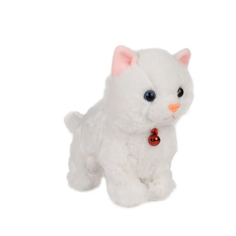 Animais de Estimação Controle de Som Gato de Pelúcia Brinquedos do Bebê para Crianças Eletrônicos Macios Robô Gatos Elétrico Bonito Brinquedos Interativos pé