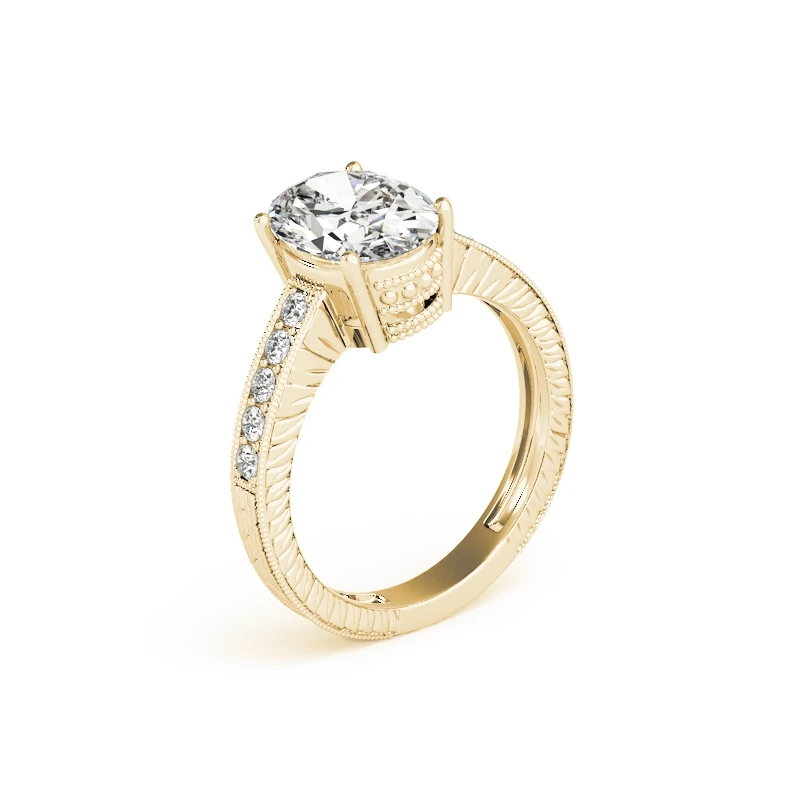 QYI 14 k желтое золото женские кольца 3 ct обручальное кольцо с искусственным бриллиантом свадебное кольцо женские ювелирные изделия подарок