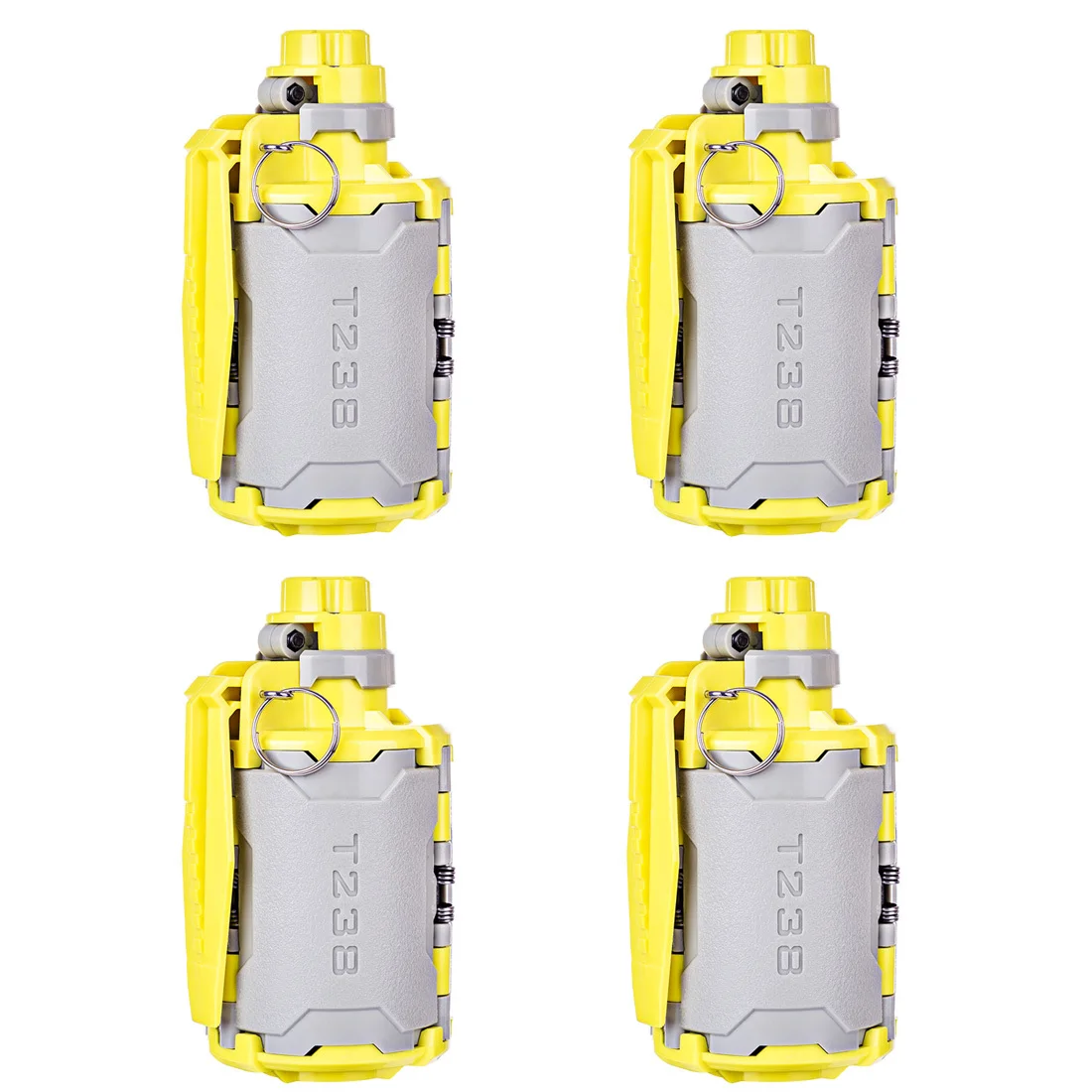 4Pcs Rowsfire 1 Pcs T238 V2 большая емкость игрушки с функцией задержки времени для гелевого шара BBs страйкбол Wargame-серый+ желтый - Цвет: 4Pcs