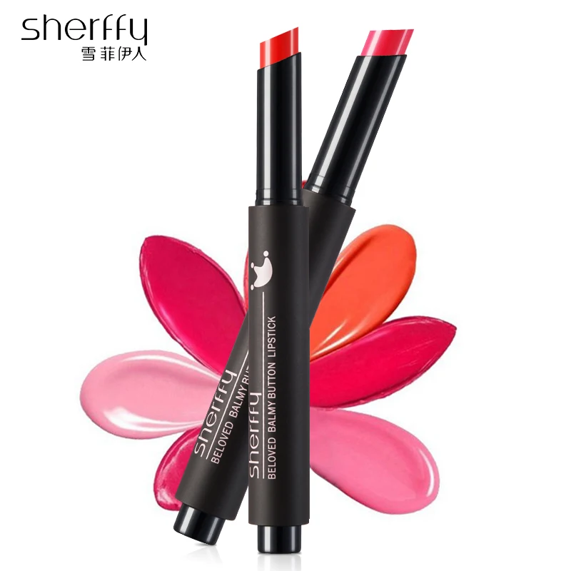 Помада для губ Sherffy черная губная помада карандаш Корейская макияжа рубинами и
