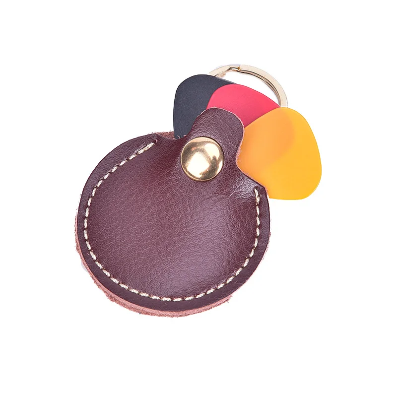 1 шт. компактный держатель для гитары из натуральной кожи чехол хранения