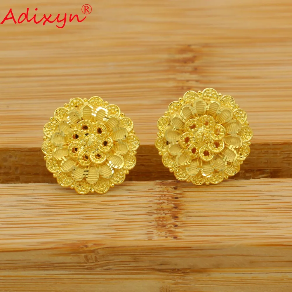 Adixyn новые индийские этнические серьги-гвоздики для женщин золотого цвета/медные