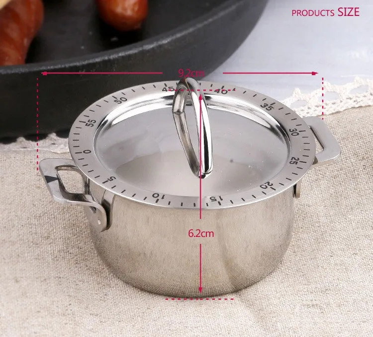 Новинка 2017 кухонный таймер из нержавеющей стали высококлассная Механическая