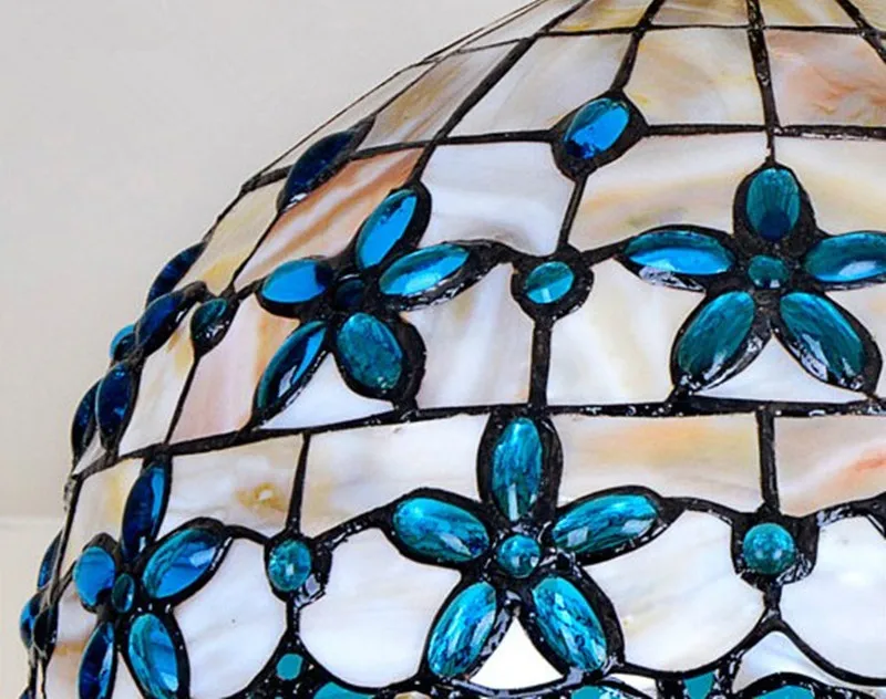 Blue Flower Ceiling Light Natural Shell Lamp Living Room Bedroom Kitchen Balcony | Лампы и освещение