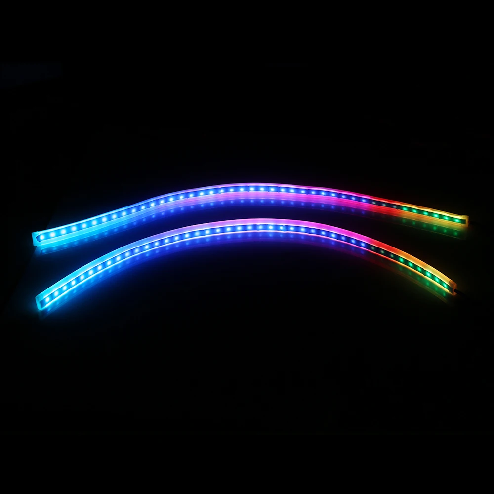 2 шт. 30 см x 45 60 RGB DRL тонкий Янтарный последовательного гибкий светодиодный дневные
