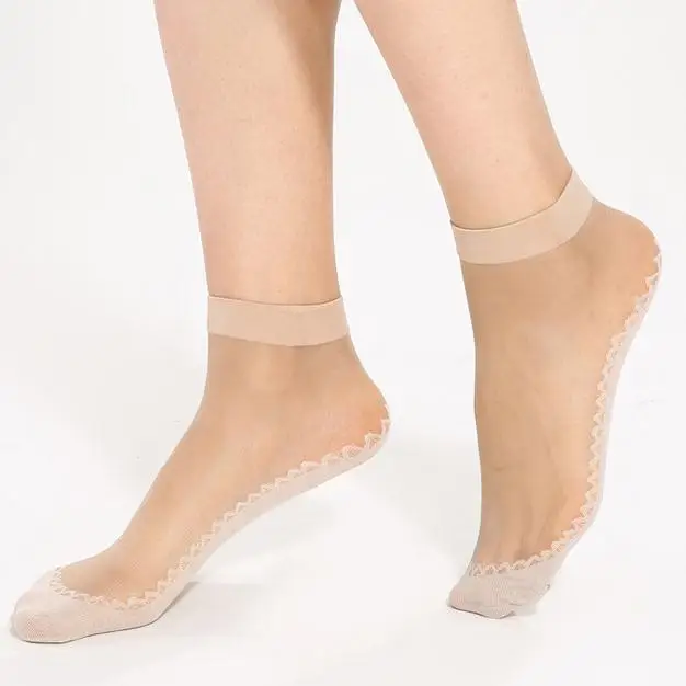 Женские бархатные короткие носки 20 пар из шелковой пряжи с хлопковой подошвой