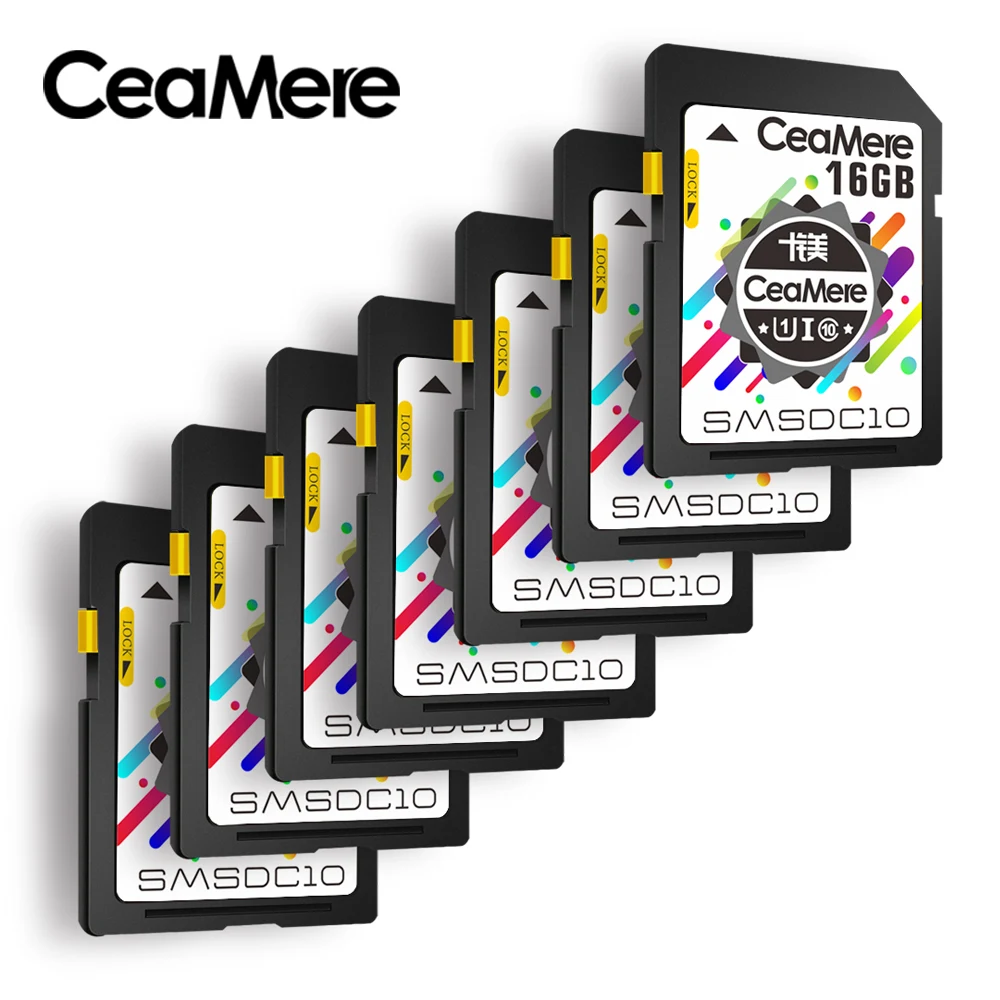 

CeaMere SD Card 128GB 64GB 32GB 16GB 8GB 4GB Flash Memory Card SDXC SDHC Card Class 10/6 UHS-I Micro sd card 128GB For Camera