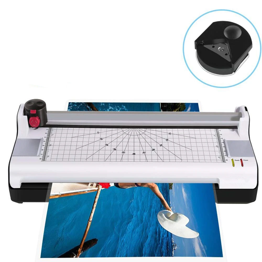 

Thermal Laminator for A3/A4/A6, 2 Roller System Laminating Machine with Trimmer and Corner Rounder Fast Warm-up for Home Office