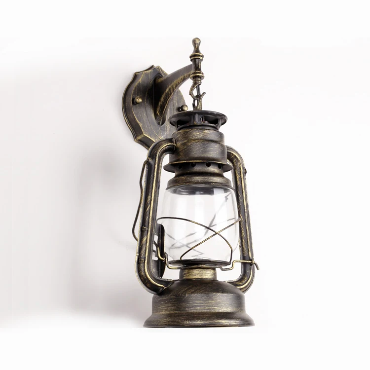 Retro restaurant Wall Lamp Vintage Glass European Kerosene Lamps Beside Loft Light For Bar Coffee Shop Bathroom Home Led Lights | Лампы и