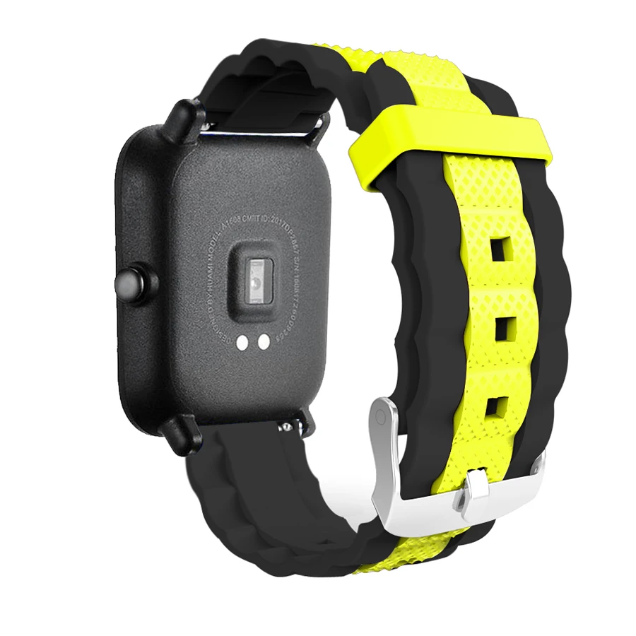 Для Amazfit ремешок Bip 20 мм силиконовый спортивный сменный ремешок для часов Браслет Для Xiaomi Huami Amazfit Bip Молодежные часы аксессуары