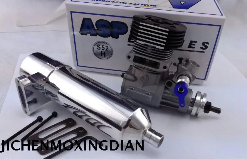 ASP 52HR Two Stock S52H 8.47CC Nitro двигатель для радиоуправляемого вертолета (с глушителем на