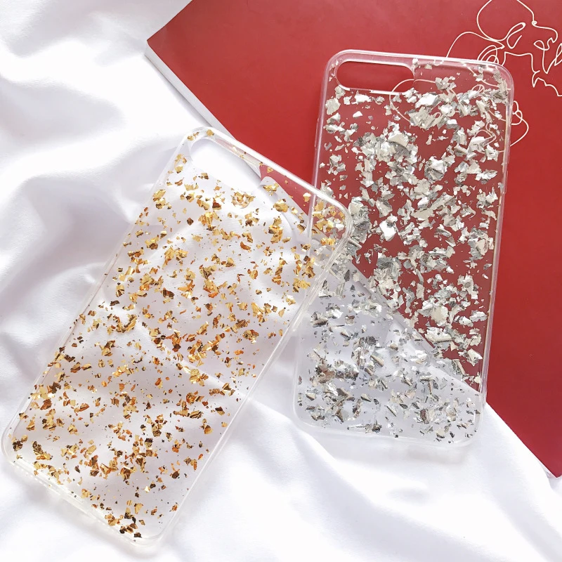Роскошные побрякушки Блеск Сияющий флэш-порошок чехол для iPhone 6 6s 7 8 Plus X Телефон