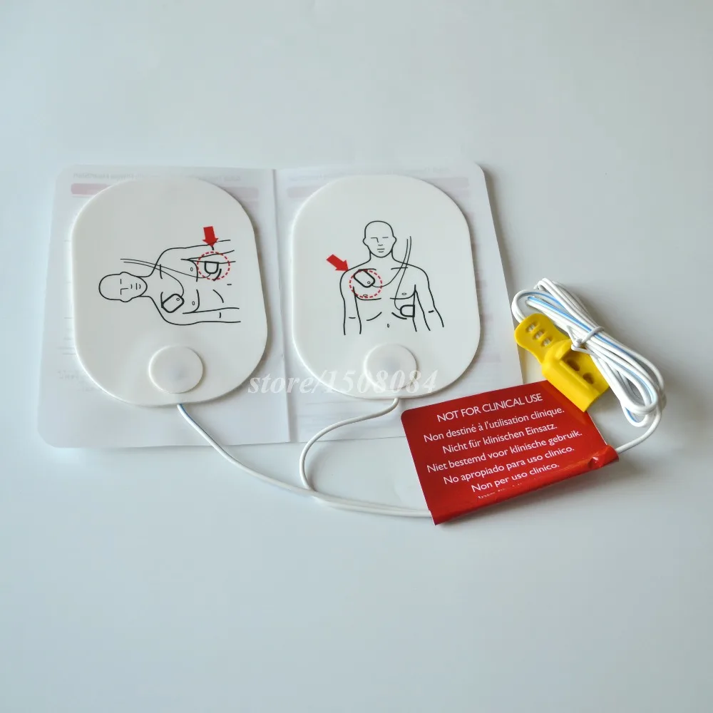 Новинка 1 пара взрослых AED заплата машина липкий проводящие прокладки с проводами