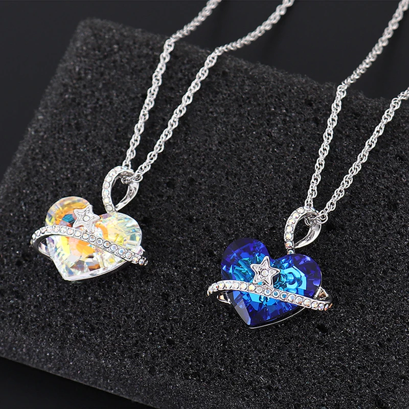 Роскошные романтичные ожерелья и подвески с сердечками от Swarovski перегородки для