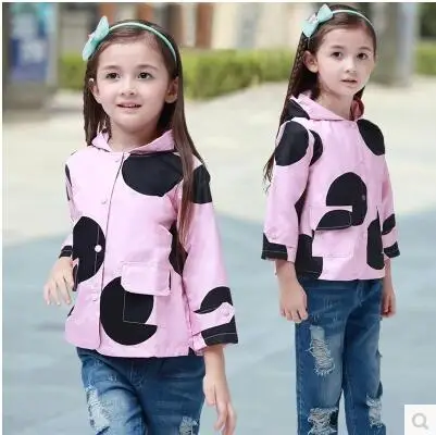 Новинка 2017 года зимнее пальто для девочек Милая ветровка с большими волнами