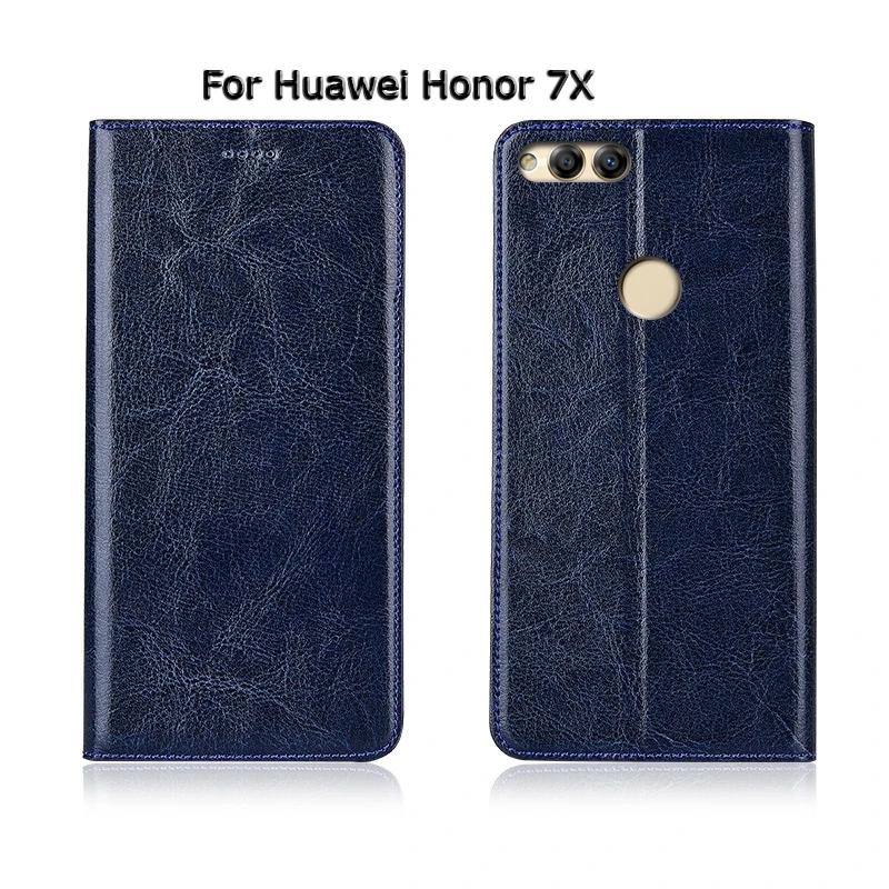Чехол из натуральной коровьей кожи для huawei Honor 9X Pro 6X 7X 8X Max, Магнитный чехол с подставкой и откидной крышкой для телефона