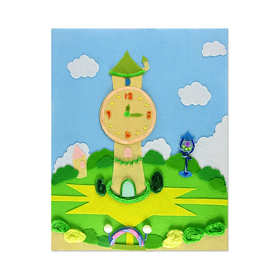 Cute Felt Non-woven Fabric Handmade Creative 3D Sticker Puzzle Art Crafts Kit Kindergarten Home Decoration Educational Toys | Игрушки и