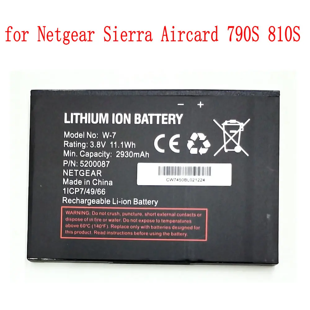 

Original 3.8V 2930mAh W-7 Battery For Netgear Sierra Aircard 790S 810S Wireless Router Rechargeable Batteries