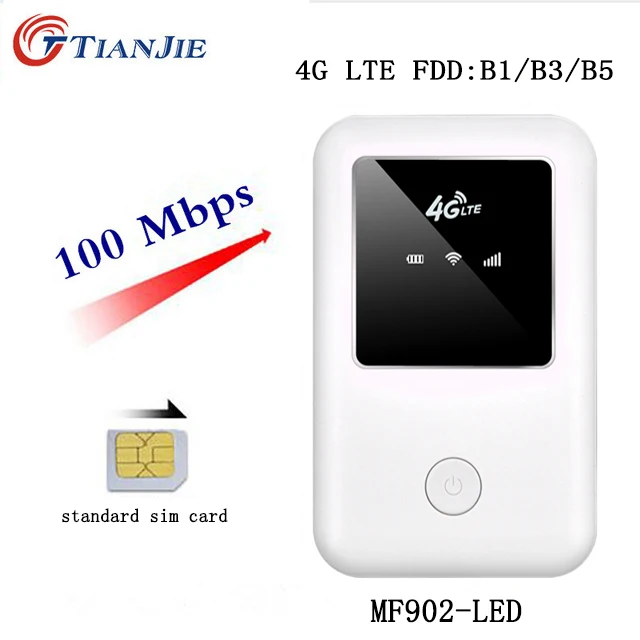MF902-LED 4G Wifi роутер мини роутер 4G Lte широкополосный Карманный wi fi Мобильная точка доступа Mifi со слотом для sim-карты - Цвет: MF902-LED