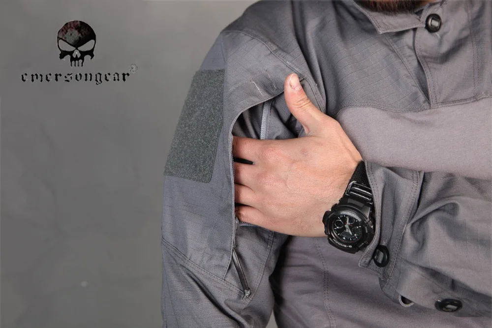 Emersongear Боевая штурмовая рубашка для страйкбола Военная Рубашка bdu AOR2 Wolf Grey EM9316|wolf