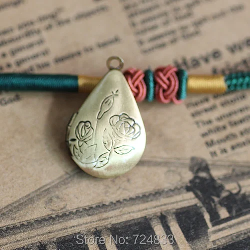 Античный бронзовый тон матовый Фотофон медальон открывающийся в виде слезы