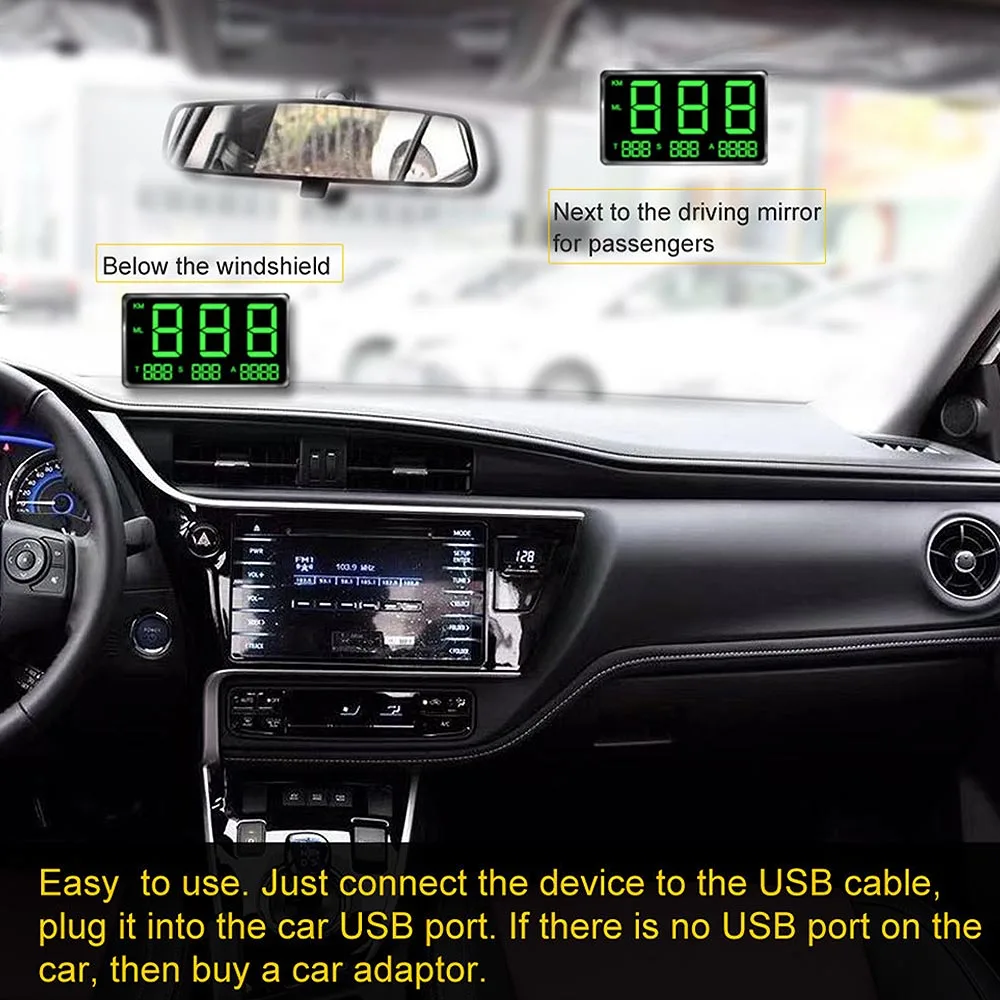Универсальный 4 5 дюймовый цифровой автомобильный GPS датчик скорости дисплей HUD