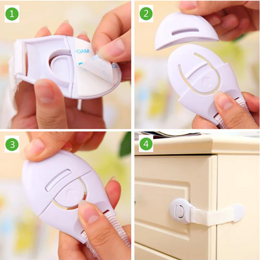 

1pc Drawer Door Cabinet Cupboard Toilet Safety Locks Baby Kids Safety Care Plastic Locks Security Protector