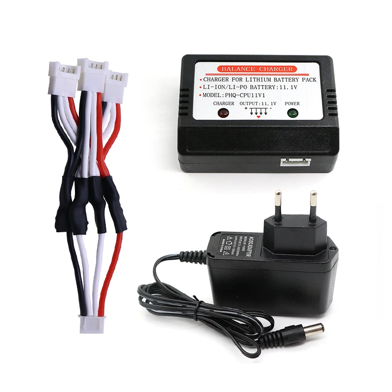 VHO 4 шт. 11.1 В 3 S 1000 мАч 30C разряда lipo Батарея XT60 штекер и ЕС зарядное устройство взрыв