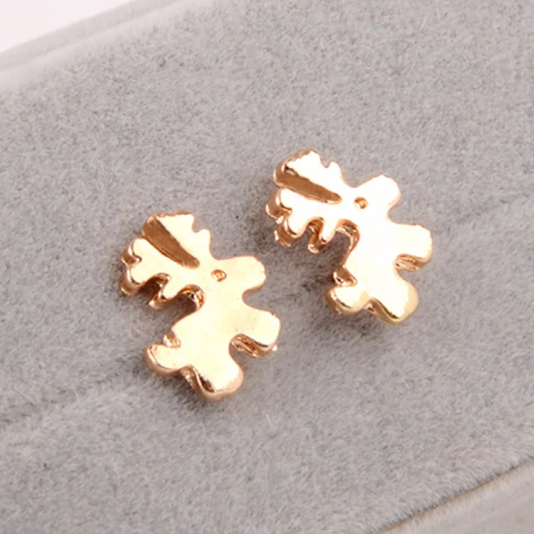 1 пара серьги гвоздики в форме оленя|Серьги-гвоздики| |