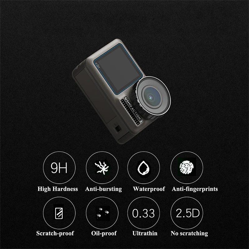 PATCHSKY 2 набор закаленное стекло экран для DJI OSMO аксессуары экшн камеры 3 шт./лот