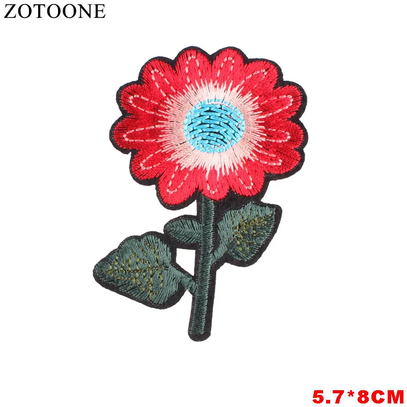 ZOTOONE патч для одежды 1 шт. большой красный цветок розы вышитый патч DIY Железо На пришить ткань ремонт одежды для свадьбы патч