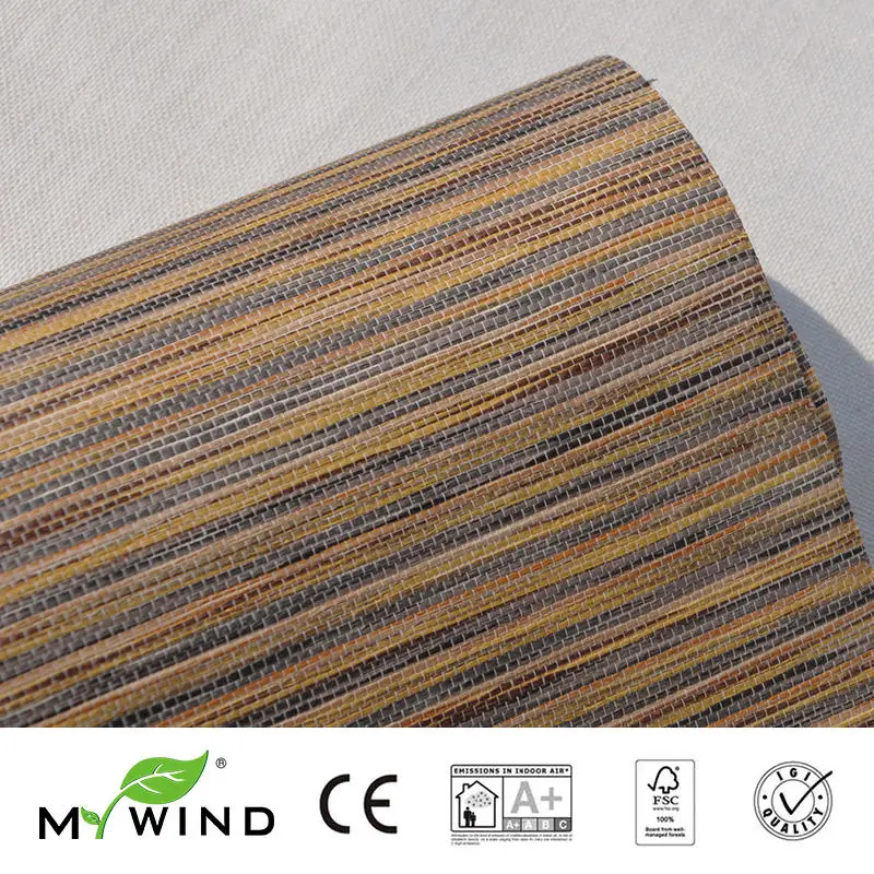 Обои MY WIND Ретро Grasscloth 3D бумажные тканые дизайнерские обои в рулоне Роскошный