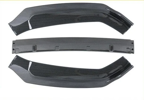 ABS CARBON FIBER ABS углеродное волокно Передние Губы разветвители бампер фартуки чашки закрылки спойлер для AUDI A6 S6 C7 C7.5 по EMS - Цвет: ABS CARBON FIBER
