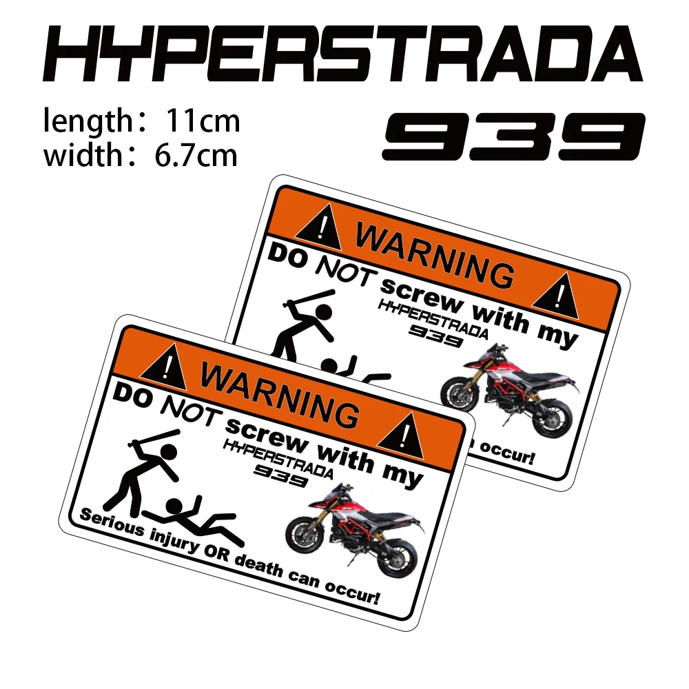 

KODASKIN 2 шт., не винтовая предупредительная наклейка для DUCATI hyperstrada 939