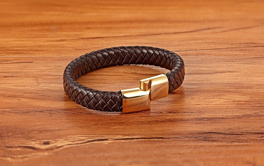 XQNI новые классические геометрические плетеные мужские браслеты 6 стилей для выбора Золотые/черные/стальные кнопки модный дизайн spanial подарок на день рождения