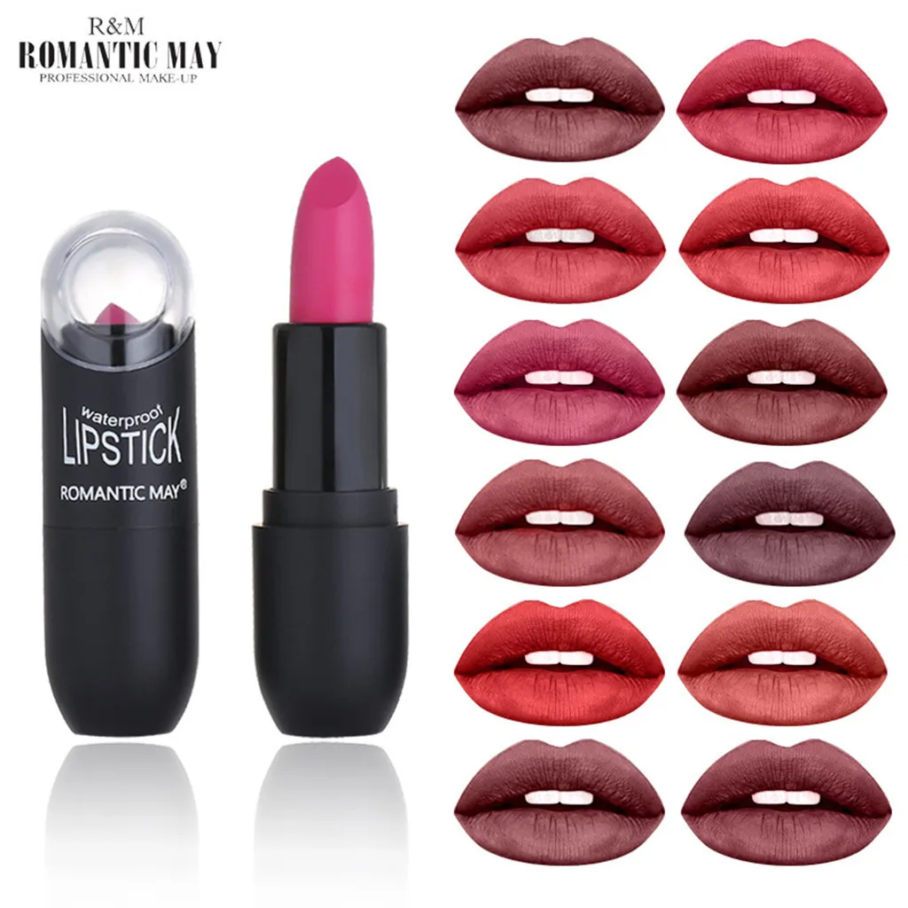 Pudaier матовая губная помада Водонепроницаемая Makeup12Colors увлажнитель длительного