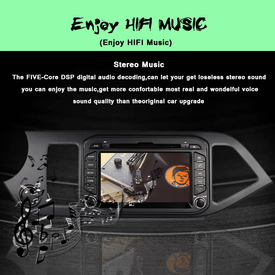 1024*600 4G Ram Android 9,0 Fit KIA PICANTO MORNING 2011 2012 2013 автомобильный dvd-плеер навигация gps 4G MP3 2 DiN радио