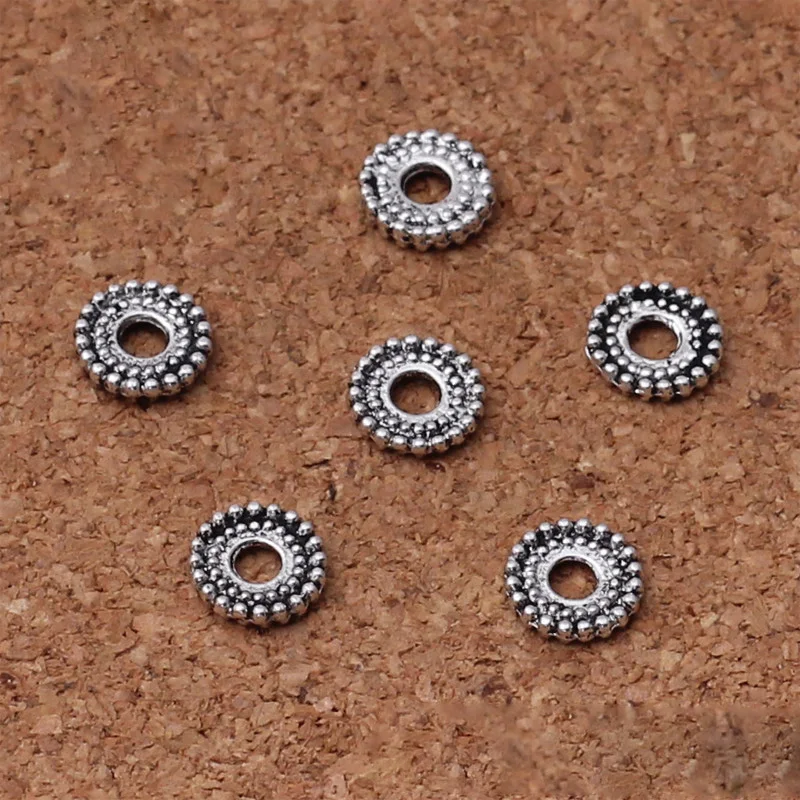 Аксессуары для ювелирных изделий тибетские серебряные разделители 6 мм 8 100