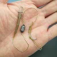 1setbag carp fishing combi rigs handmade terminal tackle hooks ready made hair rigs fishing lead clips hook size4 6