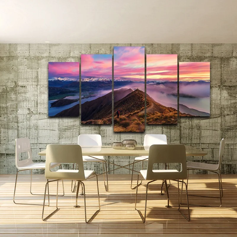 

Framed wall art pictures Artistic Print Drawing on Canvas Printed Decor for home Spray Oil Painting Decoration Mountains AE0492